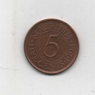 Münze Mauritius 5 Cent 1994