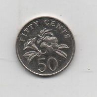 Münze Singapore 50 Cent 1995
