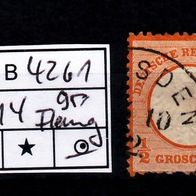 Los B4261: Deutsches Reich Mi. 14, gest., Altprüfung Flemming