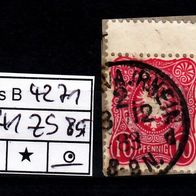 Los B4271: Deutsches Reich Mi. 41 ZS, gest. BST