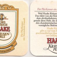 Haake Kräusen Pils - alter Bierdeckel "Cord Hinrich Haake"