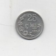 Münze Luxemburg 25 Centimes 1963