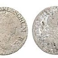 Brandenburg-Preußen Silber 2 Stück 3 Groschen 1783 u.3 Kreuzer 1752 B "Friedrich II."