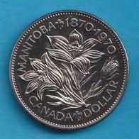 Kanada 1 Dollar 1970 100 Jahre Beitritt von Manitoba zu Kanada Top