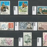 Spanien Mi. Nr. 2064 + 2065 + 2068 + 2074 + 2075 + 2076 + 2084 + 2085 + 2086 o <