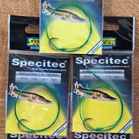 Neu! 5 Specitec Stahlvorfach Haken Größe: 2 T: 10kg Sänger Hecht Vorfach Zander
