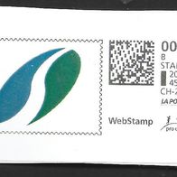 Internet Brirefmarke Schweiz auf Pappier o