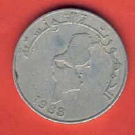 Tunesien 1 Dinar 1988 FAO