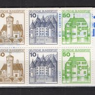BRD / Bund 1984 Burgen und Schlösser Markenheftchen MH-MiNr. 22 I ad K1 oZ postfrisch
