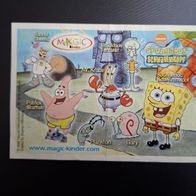 Ü - Ei Beipackzettel SpongeBob Schwammkopf S - 201
