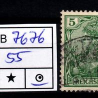 Los B7676: Deutsches Reich Mi. 55, gest