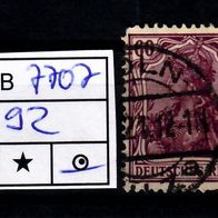 Los B7707: Deutsches Reich Mi. 92, gest