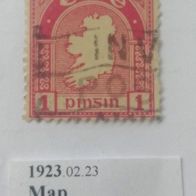 1923- Map - one of the first Irish stamps (Mi: IE 41A)
