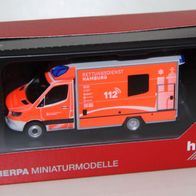 Herpa 098120 MB Sprinter 18 RTW - Feuerwehr Hamburg / neues Design