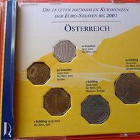 Österreich 2001 Die letzten nationalen Kursmünzen bis 2001 * *