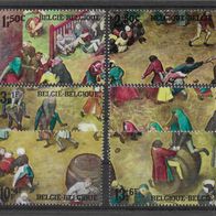 003) Belgien 1967 Gemälde Mi. Nr. 1494/99 kpl. Satz postfrisch