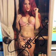 Autogrammkarte Erotikmodel Sugar Sunny - Original - Signiert - neuwertig