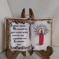 Buchstütze mit Wachsbuch