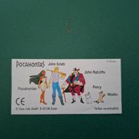 Fremdfiguren - Coca Cola / Beipackzettel Pocahontas