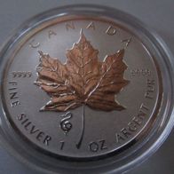 Maple Leaf 2013 Privy Snake, 1 oz 9999 Silber, 5 Dollars, gekapselt
