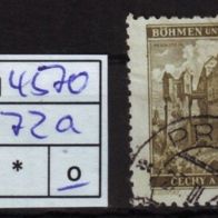Los H4570: Böhmen & Mähren Mi. 72 a, gest