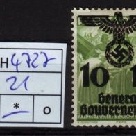 Los H4727: Generalgouvernement Mi. 21 *