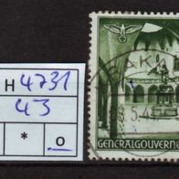Los H4731: Generalgouvernement Mi. 43, gest