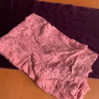 rose/berry farbender Loopschal mit Spitze, Tuch