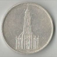 5 Reichsmark 1934 "F" Münze Deutsches Reich Silbermünze