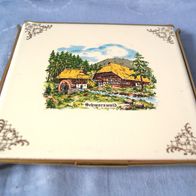 Untersetzer Fliese für Töpfe Pfannen Backformen Schwarzwald Bild ca. 16 x 16 cm