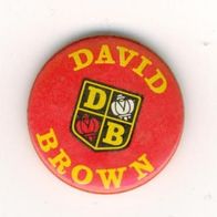 Alte David Brown Traktor 60er Jahre Anstecknadel Button :