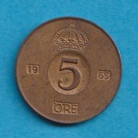 Schweden 5 Öre 1965