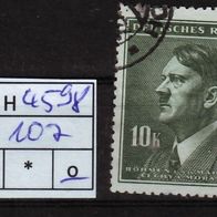 Los H4598: Böhmen & Mähren Mi. 107, gest