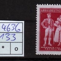Los H4636: Böhmen & Mähren Mi. 133 * *