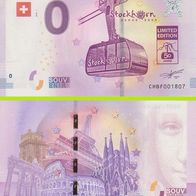 0 Euro Schein Stockhorn CHBF 2018-1 selten Nr 1807