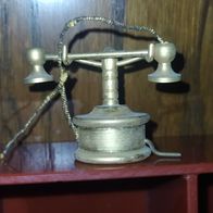Miniatur-Telefonfigur aus Messing