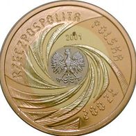 Polen 200 Zlotych 2001 Neues Jahrtausend Mehrmetallmünze u.a. Gold und Palladium.