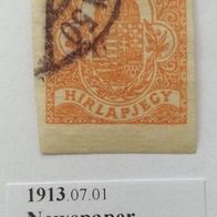 1913-Newspaper stamp- Hungarian stamp from the beginning of 20th century (Mi HU 127X)