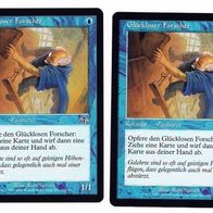 2x "Glückloser Forscher", Common aus "Abrechnung", Erhaltung siehe Text