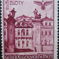 1 Briefmarke - Deutsches Reich / 3. Reich - Generalgouvernement - MiNr. 51