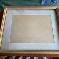 alter, gold farbender Bilderrahmen, Fotorahmen, 32 x 26 cm