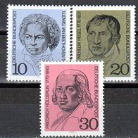 Bund 1970 Mi. 616 - 618 * * Ludwig van Beethoven Postfrisch (br0795)