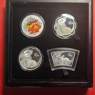 Silber - 4 x 1oz PP China 2011 Hase Set - selten