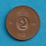 Schweden 2 Öre 1969