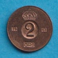 Schweden 2 Öre 1961