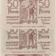 Stecklenberg-Notgeld 25, 4x50 Pfennig vom 1.7.1921 5 Scheine