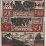 Stendal-Notgeld 7x50 Pf. vom 15.7.1921 bis 31.12.1921,7 Scheine, Serie