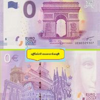0 Euro Schein Arc de Triomphe - Paris UEBE 2018-2 offiziell ausverkauft Nr 29307