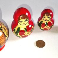 russische Steckpuppe Matroschka / Babuschka 5-tlg. Höhe 7,5 cm