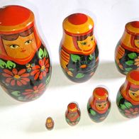 russische Steckpuppe Matroschka / Babuschka 7-tlg. Höhe 14 cm